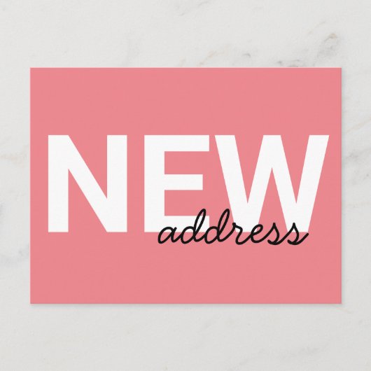 Carte Postale Typographie rose moderne Faire-part mobile (Devant)