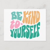 Carte Postale Typographie Soyez Gentil Avec Vous-Même (Devant)