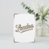 Carte Postale Typographie vintage de Londres (Debout devant)