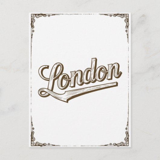 Carte Postale Typographie vintage de Londres (Devant)