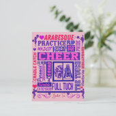 Carte Postale Typographie violette des filles (Debout devant)