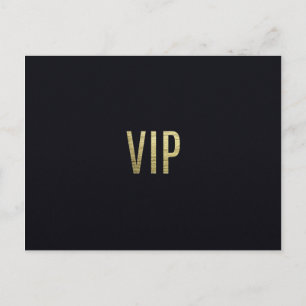 Carte Postale Typographie "VIP" de Swanky Faux Gold Leaf