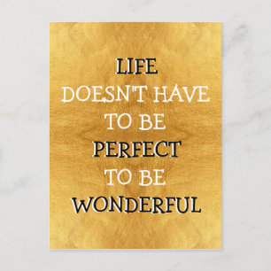 Carte Postale Typographie Wonderful Life Or