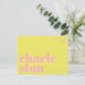Carte postale typographique de Charleston Caroline (Debout devant)