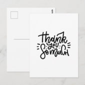 Carte Postale Typographique Merci Beaucoup (Devant / Derrière)