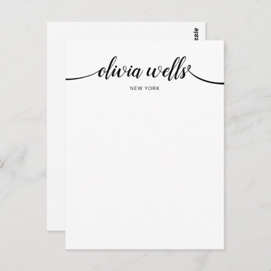 Carte Postale Typopographie (Devant / Derrière)