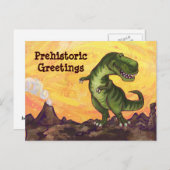 Carte Postale Tyrannosaurus Rex Écriture Stuart (Devant / Derrière)