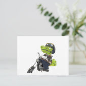 Carte Postale Tyrannosaurus Rex Motocyclette (Debout devant)