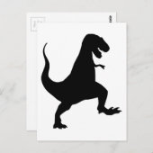 Carte Postale Tyrannosaurus rex Roaring et Stomping Silhouette (Devant / Derrière)