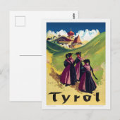 Carte Postale Tyrol Autriche Affiche Vintage 1947 (Devant / Derrière)