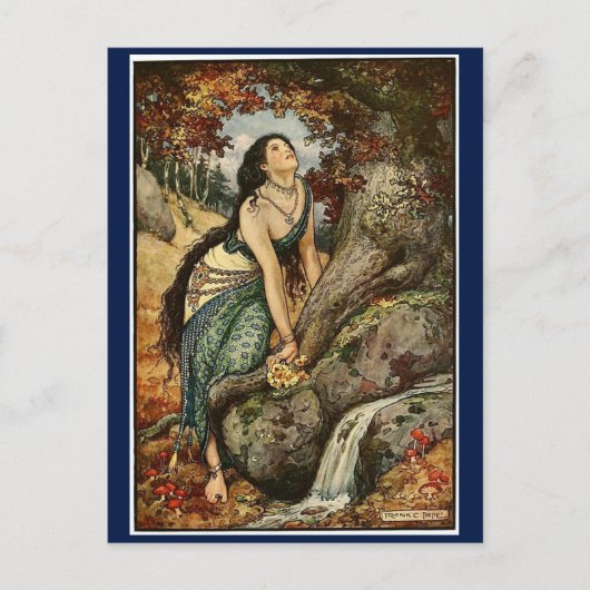 Carte Postale Tzigane de la forêt vintage (Devant)