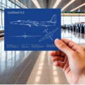 Carte Postale U-2 Dragon Lady - Plan directeur de l'avion AD