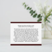 Carte Postale ! ! U Créer une déclaration d'indépendance (Debout devant)