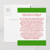 Carte Postale ! ! U Créer une déclaration d'indépendance (Devant / Derrière)