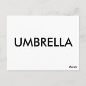 Carte Postale "U" est pour Umbrella Alphabet Flashcard (Dos)
