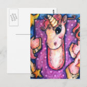 Carte Postale U est pour Unicorn (Devant / Derrière)