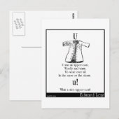 Carte Postale U était un manteau supérieur (Devant / Derrière)