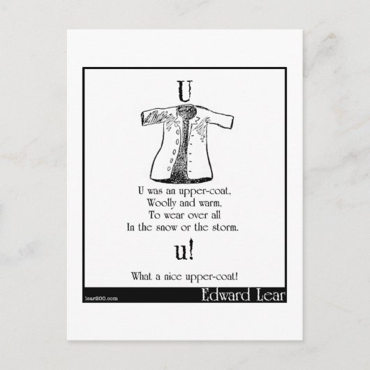 Carte Postale U était un manteau supérieur (Devant)
