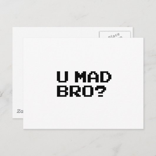 Carte Postale U MAD BRO ? mème/conversation/irc/4chan/troll/trol (Devant / Derrière)