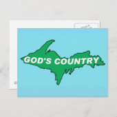 CARTE POSTALE U.P. | YOOPER | NORTHERN MICHIGAN POSTCARD (Devant / Derrière)