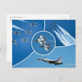 Carte Postale U.S. Air Force F-16 Thunderbirds (Devant / Derrière)
