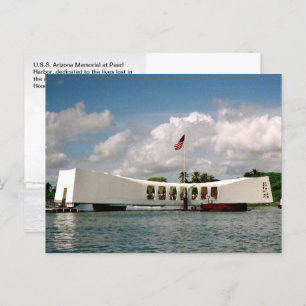 Carte Postale U.S. Arizona Memorial, Honolulu, HI -