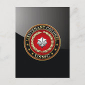 Carte Postale U.S. Marines : Lieutenant-colonel (USMC LtCol) [3D (Devant)