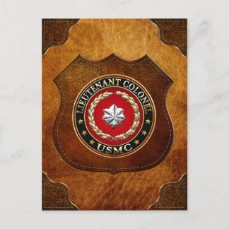 Carte Postale U.S. Marines : Lieutenant-colonel (USMC LtCol) [3D