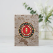 Carte Postale U.S. Marines: second lieutenant (USMC 2ndLt) [3D] (Debout devant)