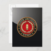Carte Postale U.S. Marines: second lieutenant (USMC 2ndLt) [3D] (Devant / Derrière)