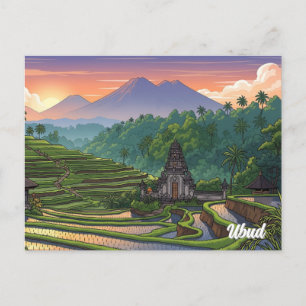 Carte Postale Ubud Bali Indonésie Voyage