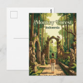 Carte Postale Ubud Monkey Forest Indonesia (Devant / Derrière)