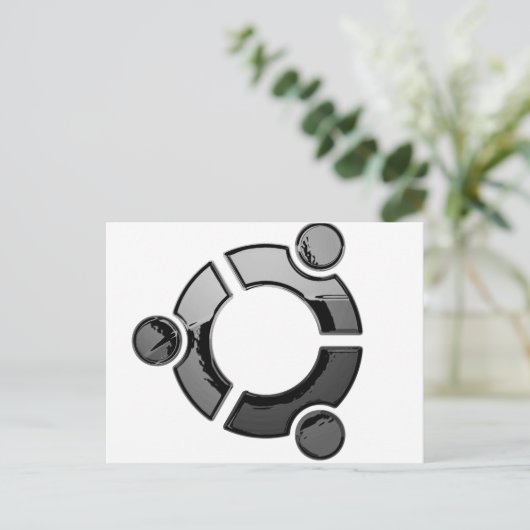 Carte Postale Ubuntu (chrome) (Debout devant)