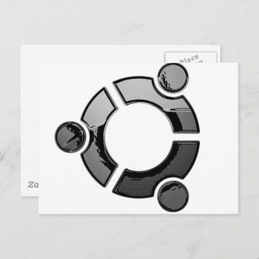 Carte Postale Ubuntu (chrome) (Devant / Derrière)