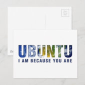Carte Postale Ubuntu - Je suis parce que nous sommes (Devant / Derrière)
