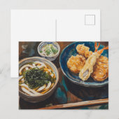Carte Postale Udon et crevettes (Devant / Derrière)