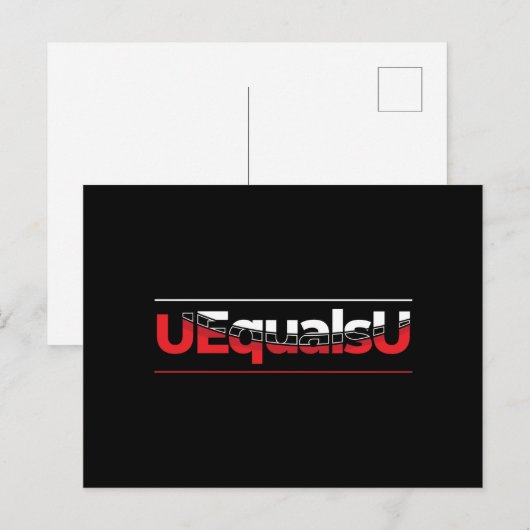 Carte Postale UÉgalU Typographie Art VIH Indétectable (Devant / Derrière)