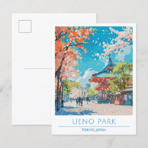 Carte Postale Ueno Park Tokyo Vintage voyage du Japon