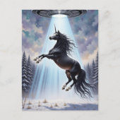 Carte Postale UFO Abduction of a Gorgeous Unicorn (Devant)