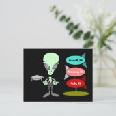 Carte postale UFO Alien du milieu du siècle (Debout devant)