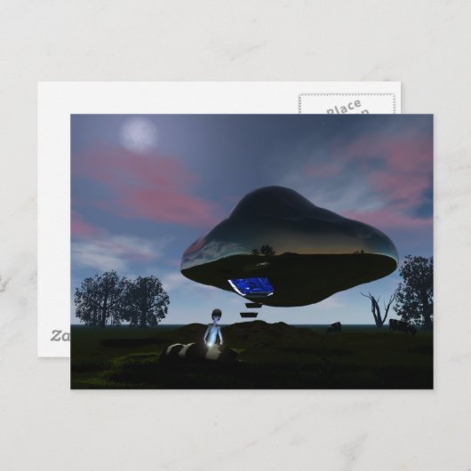 Carte postale UFO Cattle Mutilation (Devant / Derrière)