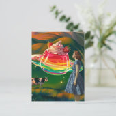 Carte Postale UFO de friandise surréaliste (Debout devant)