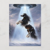 Carte Postale UFO picking up a Spotted Gypsy Vanner Horse (Devant)