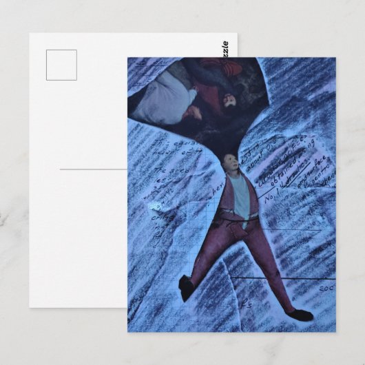 Carte Postale Ugh Computation Math Mixed Media Collage (Devant / Derrière)