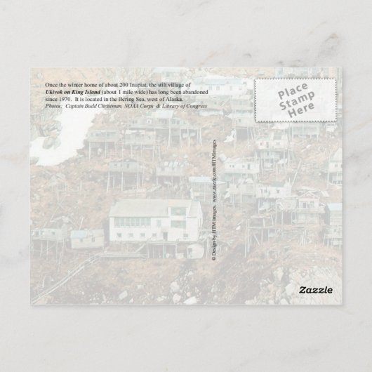 Carte Postale Ukivok Stilt Village, King Island, Alaska (Dos)