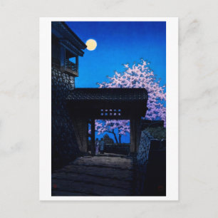 Carte Postale ukiyoe [hasui] A06 Récolte de lune à Matsuyama Cas
