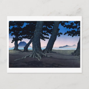 Carte Postale ukiyoe [hasui] A27 Plage de Kaiganji à Sanuki