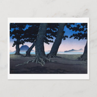 Carte Postale ukiyoe [hasui] A27 Plage de Kaiganji à Sanuki