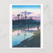 Carte Postale ukiyoe - hasui - C02 - Kiba at Dusk - (Devant)