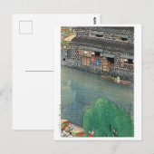 Carte Postale ukiyoe - hasui - C03 - Le bord de la rivière Daiko (Devant / Derrière)